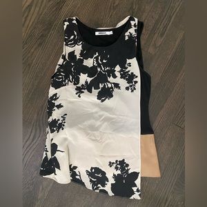Bailey 44 Ivory Sleeveless Floral Top